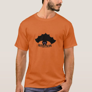 Camiseta moderna de murciélago negro y caligrafía