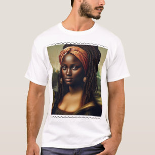 Camiseta Moderna declaración de la Mona Negra Lisa T-Shirt
