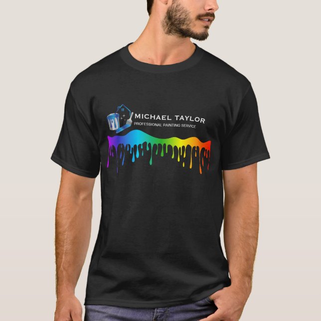Camiseta Moderna Decoración De Servicio Profesional De Pint (Anverso)