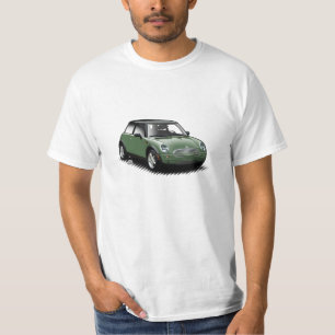 Camiseta moderna del coche del verde británico de