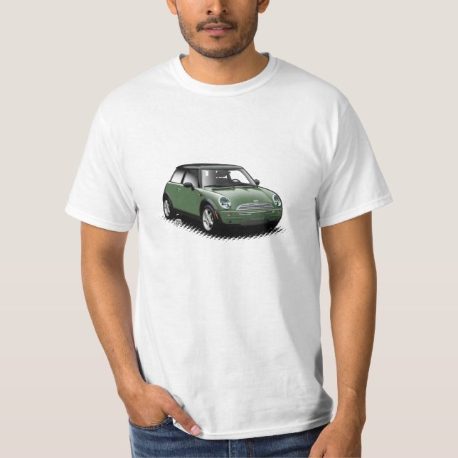 Camiseta moderna del coche del verde británico de (Anverso)