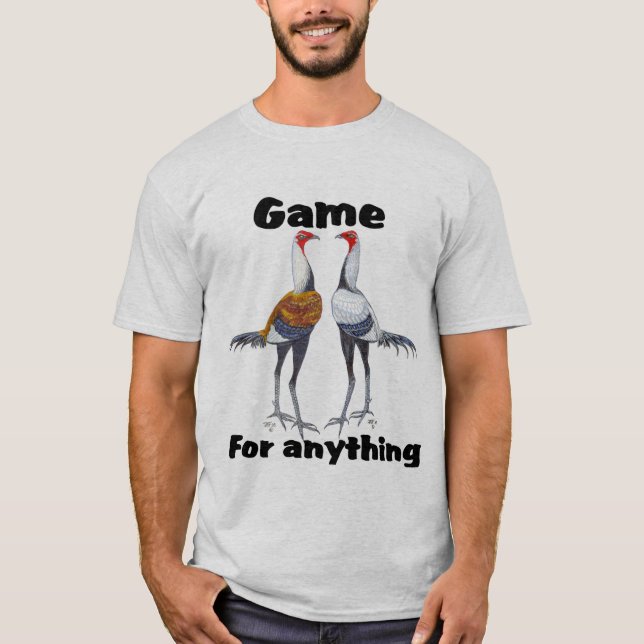 Camiseta moderna del gallo de juego (Anverso)