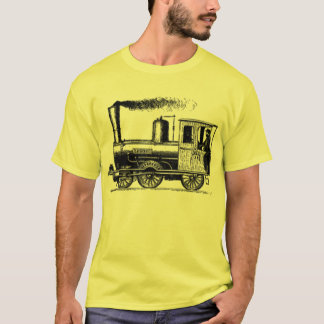 camiseta moderna del vintage del tren