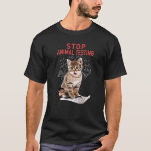 Camiseta Moderna Detener la prueba de animales Math Kitten