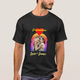 Camiseta Moderna elegante Boda Personalizada Foto Unisex Ca