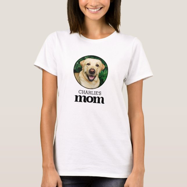 Camiseta Moderna foto de Personalizado de mamá, Mascota sim (Anverso)