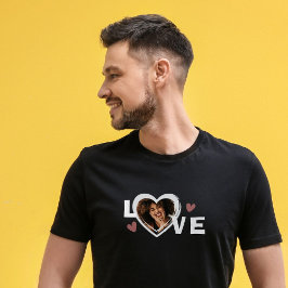 Camiseta Moderna foto simple Personalizado corazón de amor