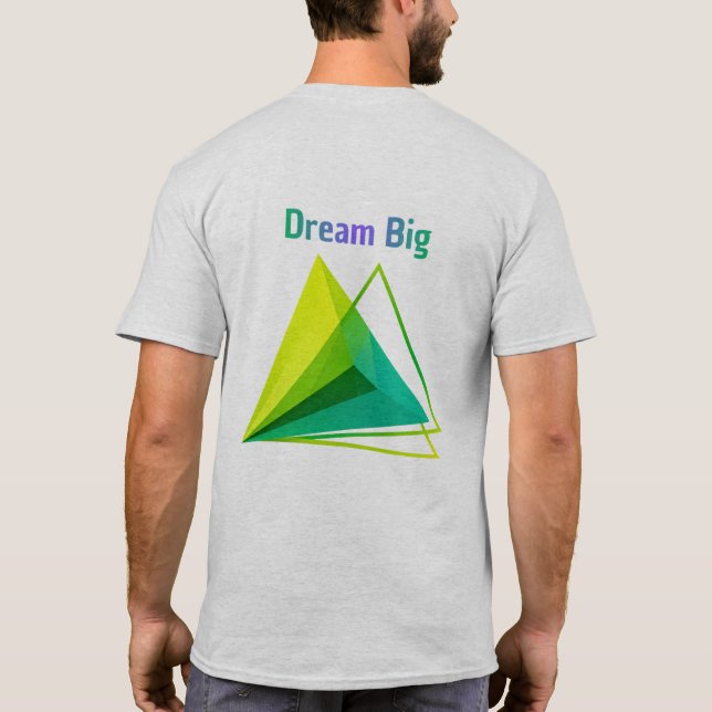 Camiseta moderna geométrica 3D Keep Going (Reverso)