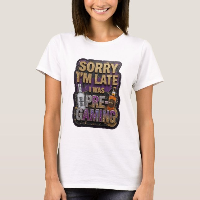 Camiseta Moderna Gold PRE GAMING Statement (Anverso)