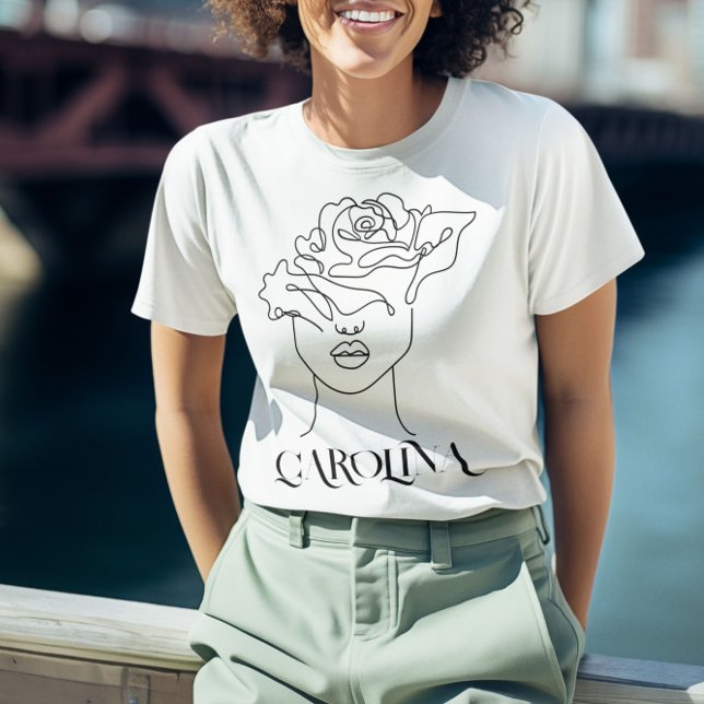 Camiseta Moderna línea de arte simple, Moda Boho (Subido por el creador)