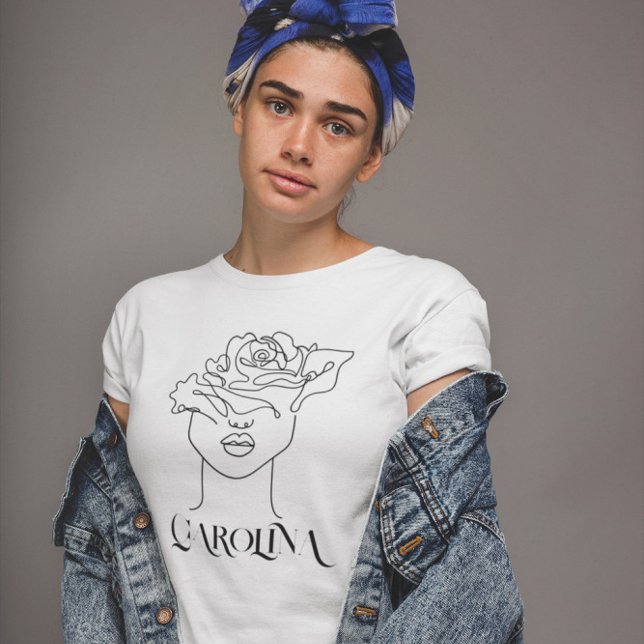 Camiseta Moderna línea de arte simple, Moda Boho (Subido por el creador)