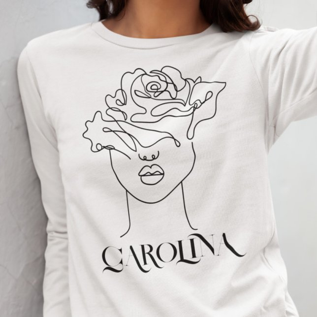 Camiseta Moderna línea de arte simple, Moda Boho (Subido por el creador)