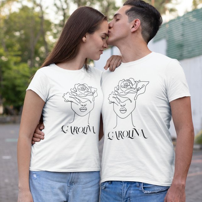 Camiseta Moderna línea de arte simple, Moda Boho (Subido por el creador)