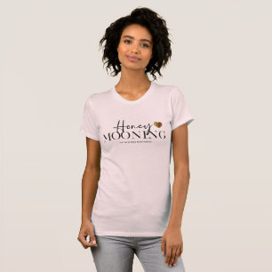 Camiseta Moderna luna de miel en blanco y negro personaliza
