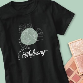 Camiseta Moderna Minimalista elegancia de la línea verde fl