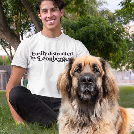 Camiseta Moderna Minimalista Leonbergers Dog Dad Dog Mom