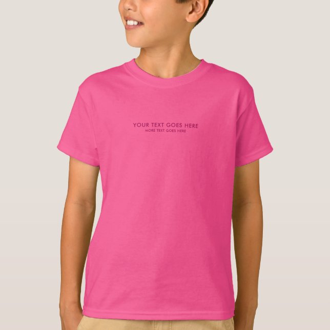 Camiseta Moderna moda Pequeña letra Mensajes de texto Niños (Anverso)
