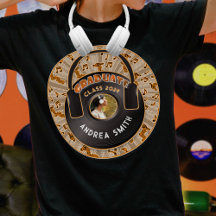 Moderna música retro Vinyl Record Grad Photo Black