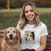Camiseta moderna personalizada con foto de mamá co