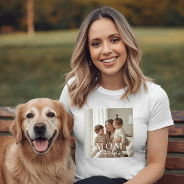 Camiseta moderna personalizada con foto de mamá pa