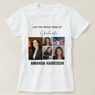Camiseta moderna personalizada de graduación con 5