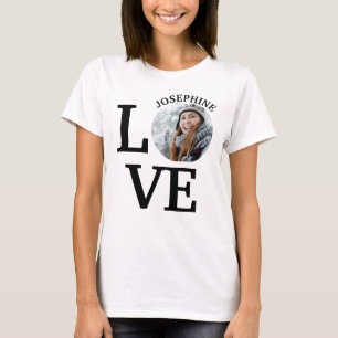 Camiseta Moderna plantilla de fotos de amor para Personaliz