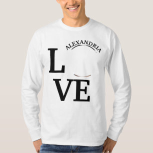 Camiseta Moderna plantilla de fotos de amor para Personaliz