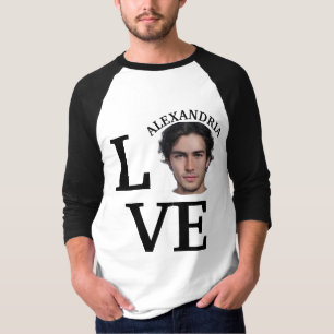 Camiseta Moderna plantilla de fotos de amor para Personaliz