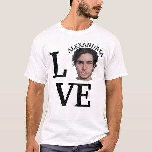 Camiseta Moderna plantilla de fotos de amor para Personaliz