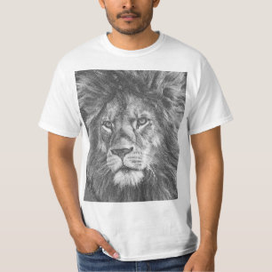 Camiseta Moderna plantilla de león de moda masculina elegan