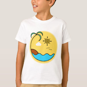 Camiseta Moderna playa de verano Emblem Art