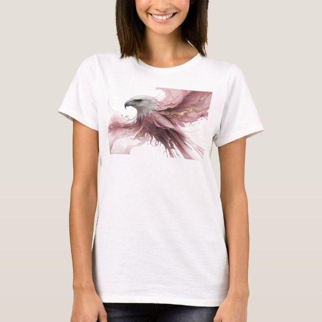 Camiseta moderna rosa abstracta de águila trendy (Anverso)