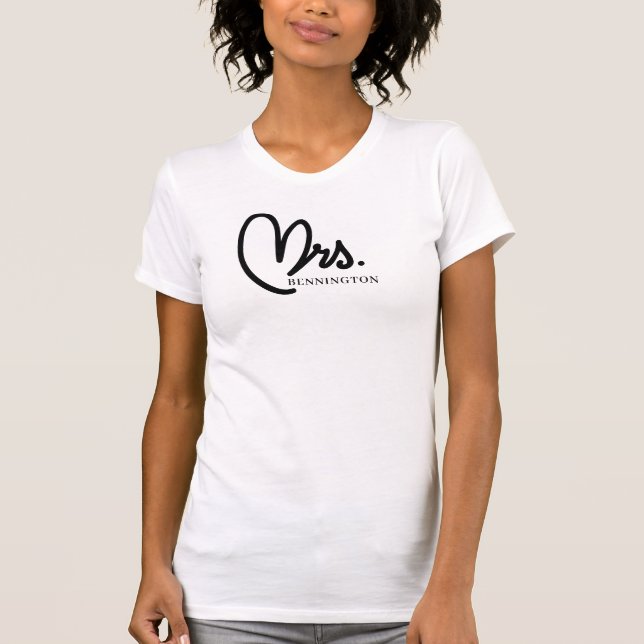 Camiseta Moderna Sra. Boda Newlyw T-Shirt (Anverso)