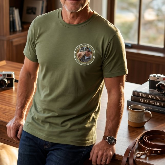 Camiseta moderna y elegante con foto personalizada (Funny Father's Day Gifts – World's Best Dog Dad tee)