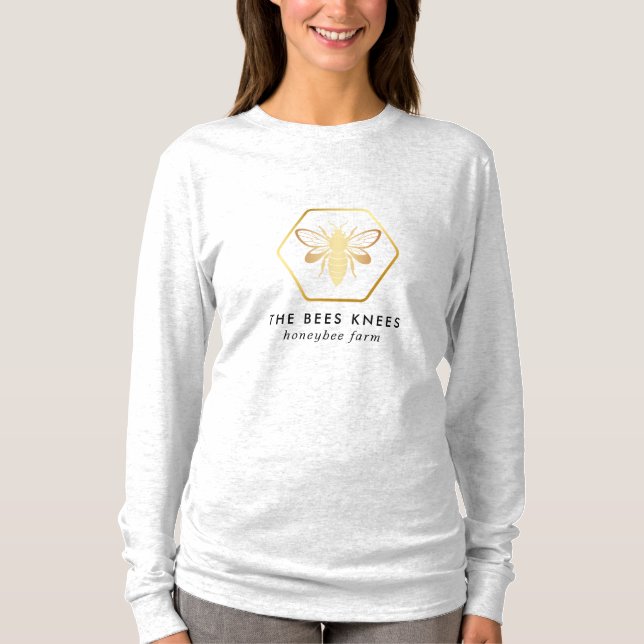 Camiseta moderna y elegante de beekeeper dorado (Anverso)