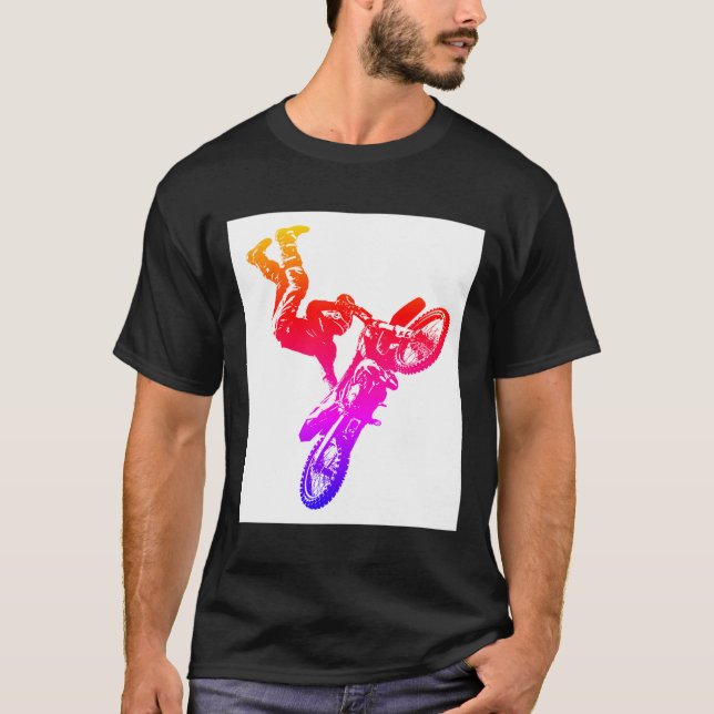 Camiseta Moderna y elegante plantilla de arte pop en bicicl (Anverso)