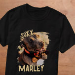 Camiseta Moderna y lúdica foto de Mascota de Personalizado<br><div class="desc">Este diseño sencillo y clásico está compuesto por tipografía de la síspera y añada una foto personalizado de su mascota.</div>