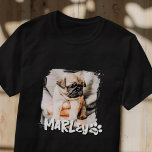 Camiseta Moderna y lúdica foto de Mascota de Personalizado<br><div class="desc">Este diseño sencillo y clásico está compuesto por tipografía de la síspera y añada una foto personalizado de su mascota.</div>