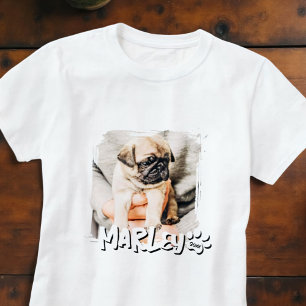 Camiseta Moderna y lúdica foto de Mascota de Personalizado 
