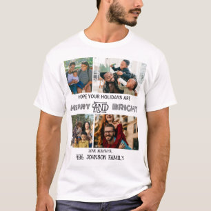 Camiseta Moderna y moderna foto de la familia Merry y Brigh