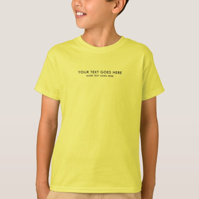 Camiseta Moderna y moderna plantilla de letra pequeña niños (Anverso)
