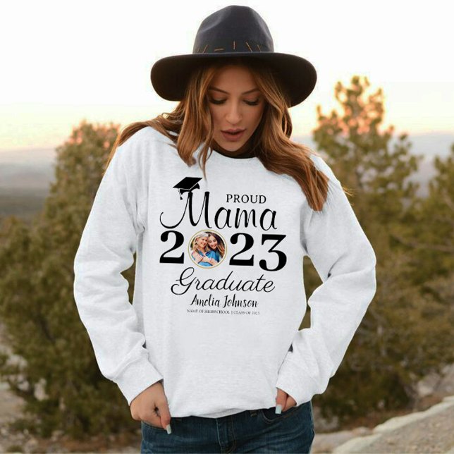 Camiseta Moderna y orgullosa mamá | 1 Graduación fotográfic (Modern Proud Mama | 1 Photo Graduation T-Shirt)