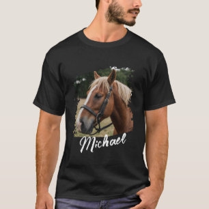 Camiseta Moderna y personalizada foto y texto de caballos