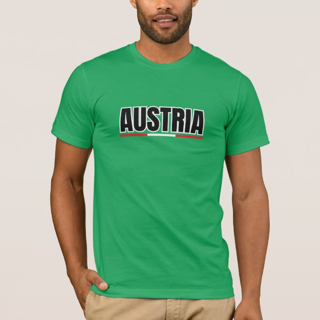 Camiseta Moderna y sencilla carta de arte de Viena Austria  (Anverso)