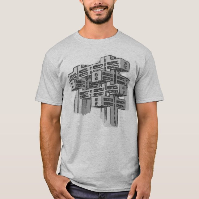 Camiseta modernista de la arquitectura del (Anverso)