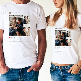 Camiseta Moderno 3 Collage de fotos Mejor Pareja Nunca Inst
