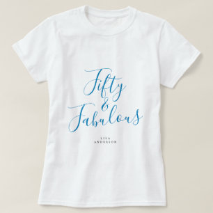 Camiseta Moderno 50 Fabuloso nombre personalizado 50 regalo