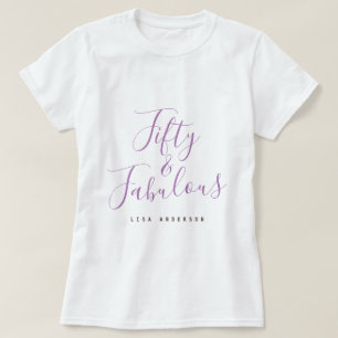 Camiseta Moderno 50 Fabuloso nombre personalizado 50 regalo