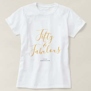 Camiseta Moderno 50 Fabuloso nombre personalizado 50 regalo