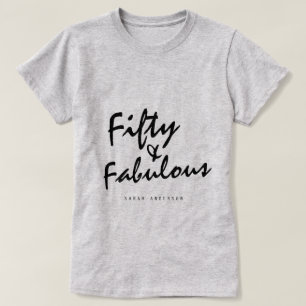 Camiseta Moderno 50 Fabuloso nombre personalizado 50 regalo